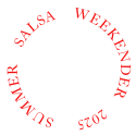 Summer salsa weekender 2025 spin logo red